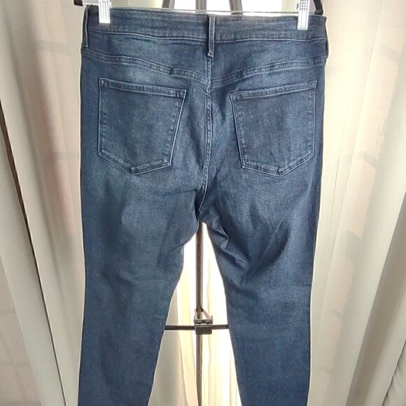 Old Navy RockStar Super Skinny High Rise Deep Blue Jeans Size 14 Short NWOT - Picture 3 of 9